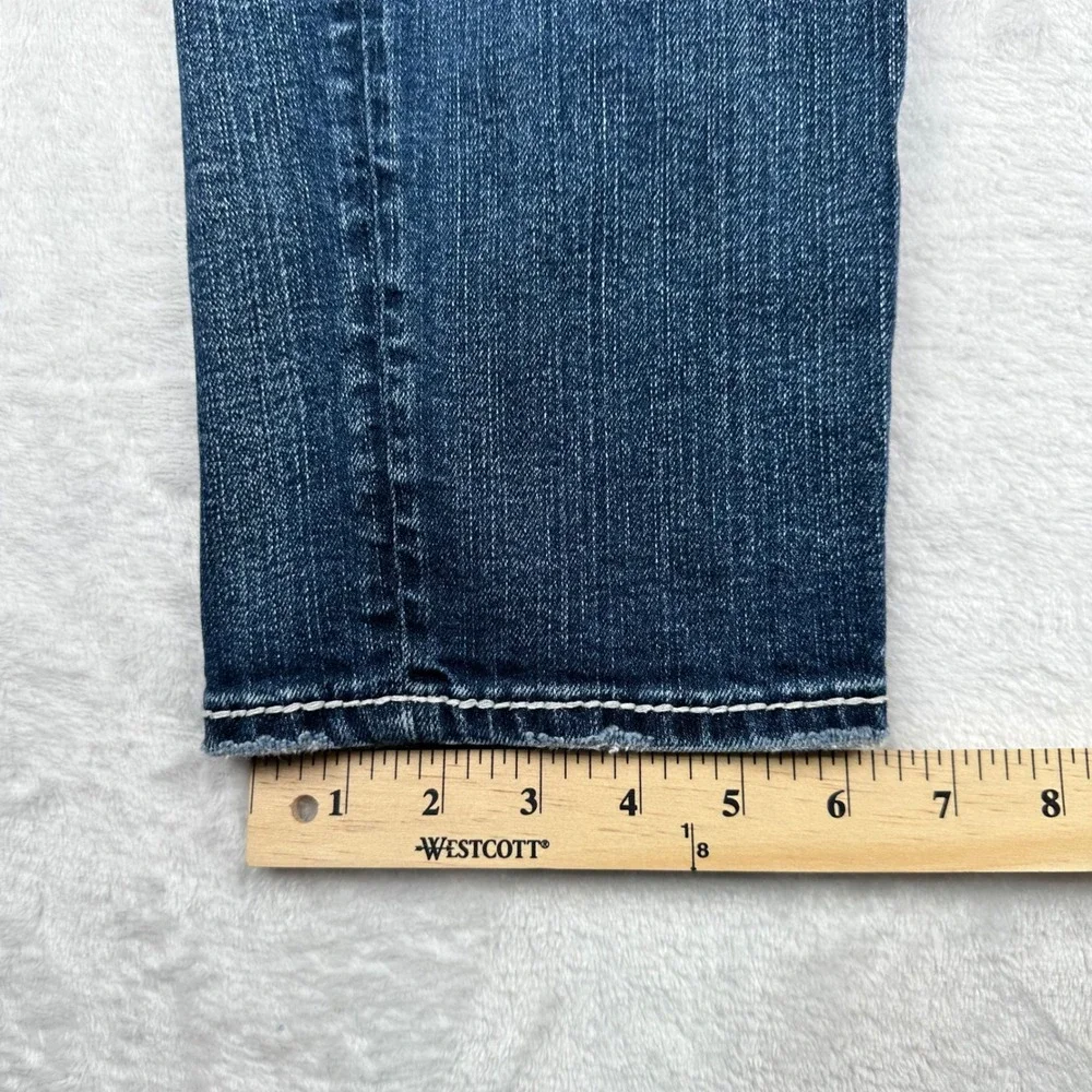 Silver Jeans Co Aiko Mid Straight Distressed Denim Jeans W31 L25 L87430SJ8283